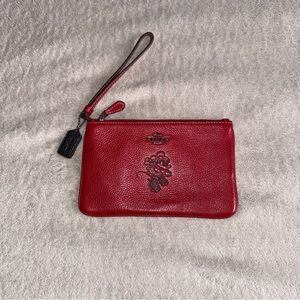 Coach x Disney Minnie Mouse Small Wristlet With Motif